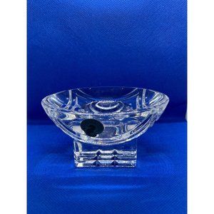Waterford Crystal Eclipse Votive Round Lead Crystal Candle Holder Geometric with